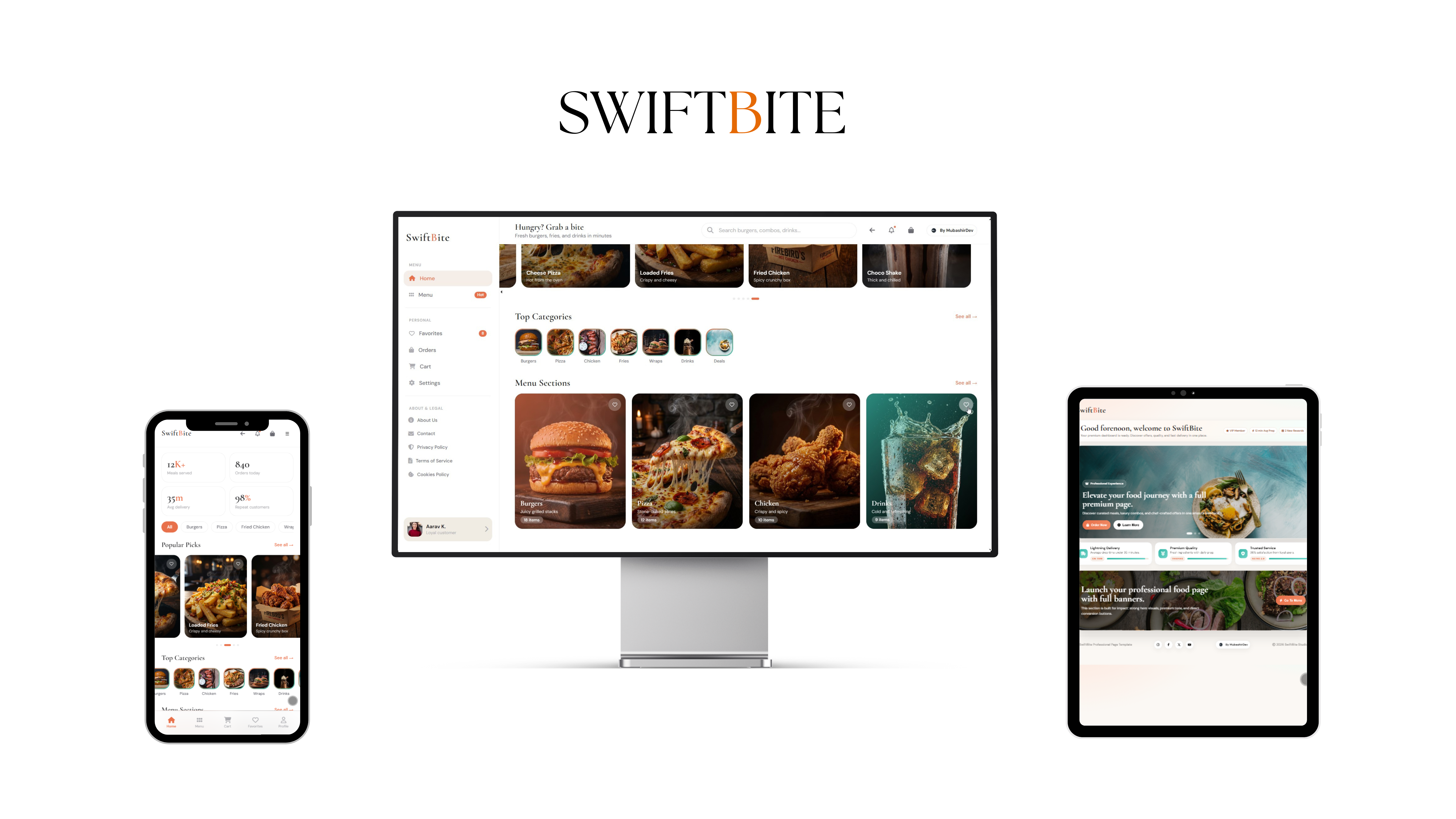 SwiftBite fast-food ordering platform preview